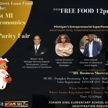 Event flyer for community fair.