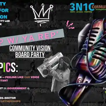 Community vision board party event