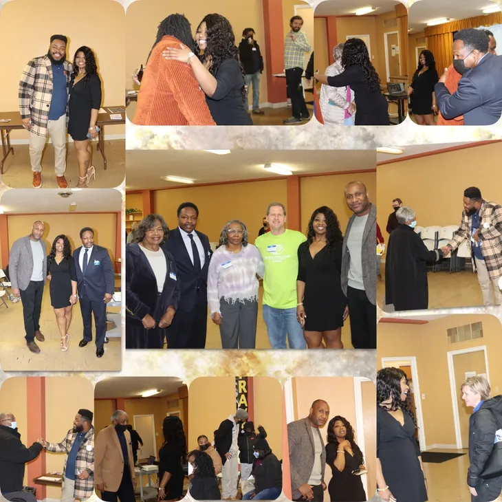 Social gathering with people interacting.